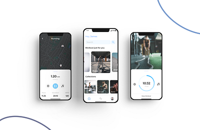 Fitness App appdesign countdown dailyui darkmode figma fitnessapp gymapp iosapp iosappdesign lightmode prototyping runningpage ui uiux ux wireframing workout workoutapp xd