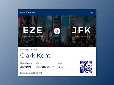 Daily UI #24 - Boarding Pass dailyui dailyui024 design graphic design ui uidesign userinterface