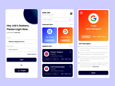 Exploration Jobs Seekers clean ui design jobseekers typography ui ux