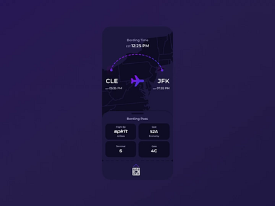 Daily UI #026 - Boarding Pass animation design mobileapp ui ux web