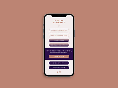 Modern Renegades Link Page branding design digital design graphic design logo visual identity website