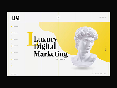 Concept for main page for Digital Agency agency branding concept design digital agency graphic logo main page minimal ui web website