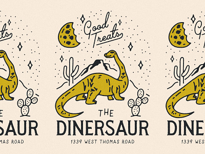 The Dinersaur Shop Shirt apparel arizona baker cookies desert dessert dinersaur dinosaur food phoenix shirt shirt design treates treats