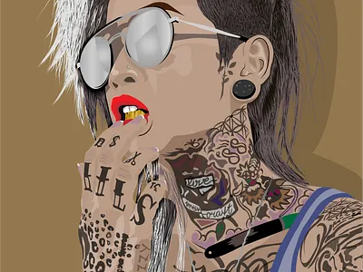 Vector portrait art graphic design illustration portrait vector