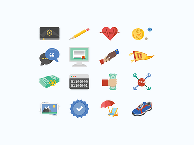 Blog Icons beach blog computer graphic design health icon icon set illustration money shoe vector