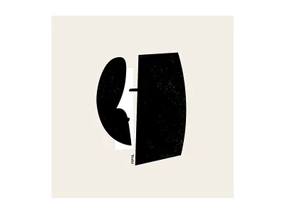 Jet black hair 2/3 graphic design illustration