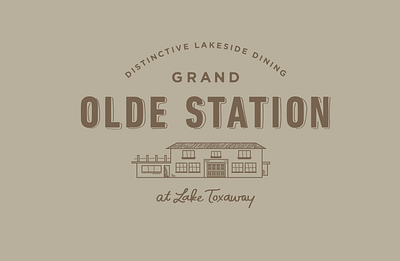 Grand Olde Station Logo branding design logo restaurant station train typography