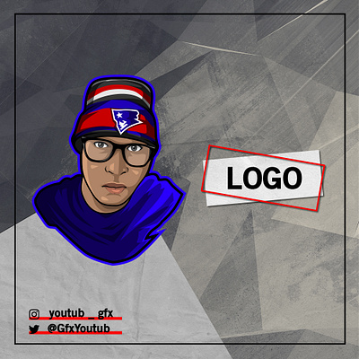 LOGO DESIGN branding design illustration logo mascot streamer ui vector youtube channel youtuber