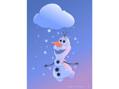 olaf illustration animation art artist color design designer digital art figma figma illusttration frozen frozen 2 illustration illustrations olaf vector