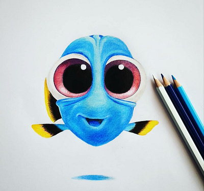 Finding Dory art artist color color art coloring design designer dory drawing drawinh finding dory fish hand drawing pencil art sketch