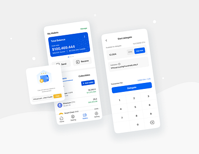 Crypto Wallet Application app app design crypto cryptocurrency ui ui ux ui design wallet