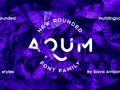 Aqum 2 - Free Font flat font awesome fontfree rounded vector