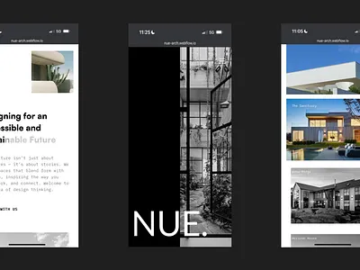 Nue Architects - Website Showcase Animation animation architecture branding logo motion graphics ui web design website