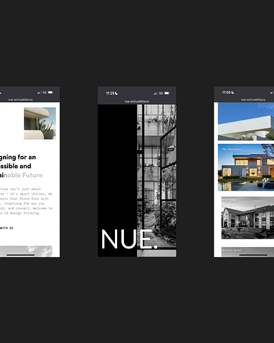 Nue Architects - Website Showcase Animation animation architecture branding logo motion graphics ui web design website