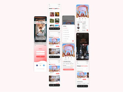 Dream Venue App 360 app app design art branding clean daily ui design getting started graphic design illustration log in logo mobile mobile app sort ui ux uxdesign virtual tour