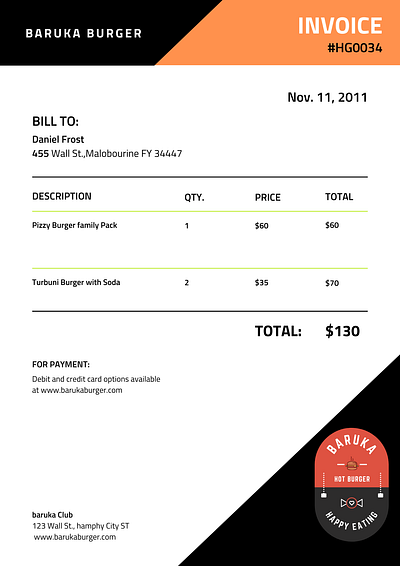 Invoice Design For Business branding graphic design invoice promoting promotion