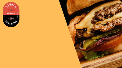 Baruka Burger Shop Design Inspiration banner brand brand banner brand logo brand promoting brand promotion branding business banner business card business post design graphic design logo monogram logo restaurant business social media promotion