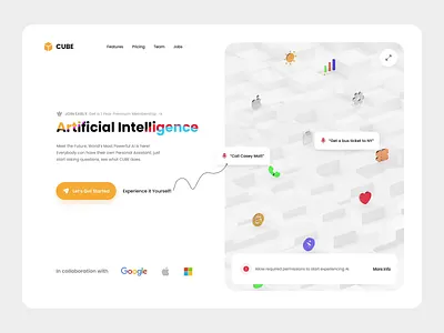 CUBE Landing & Animation 3d 3d illustration ai animation blender blender animation design graphic design icon icons iconsax illustration motion graphics ui