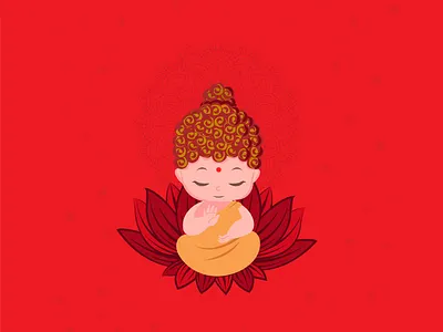 Buddha Illustration 3d adobe adobe illustration branding buddha design graphic design illustration illustrator minimalist logo vector vector art vector illustration