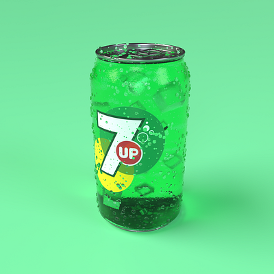 7up transparent can 3d