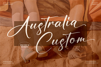 Australia Custom - Stylish Signature Font 3d animation app branding design graphic design icon illustration logo motion graphics typography ui ux vector