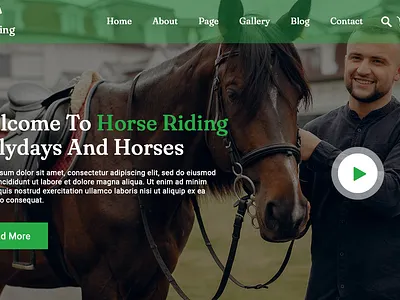 Horse Riding website PSD Template layout template theme