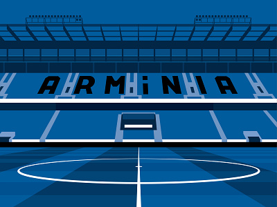 Stadium Arminia Bielefeld adobe illustrator architecture art direction artwork blue branding corporate design design flat design flat illustration football freelance designer freelance illustrator graphic design illustration logo soccer vector vector design vector illustration