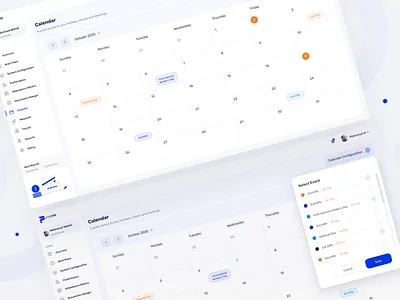 Paynas Dashboard - Calendar 3d animation branding credit card dashboard dribbble best shot finance fintech hr motion graphics payment payroll portal product design salary ui ux design user experience design user interaction user interface design visual design