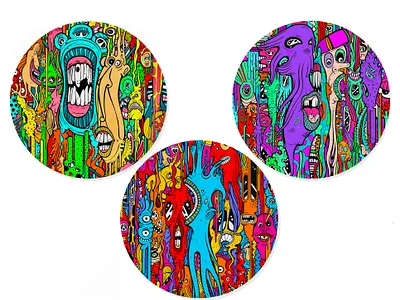 The Trinity art cartoon character design illustration monster vector