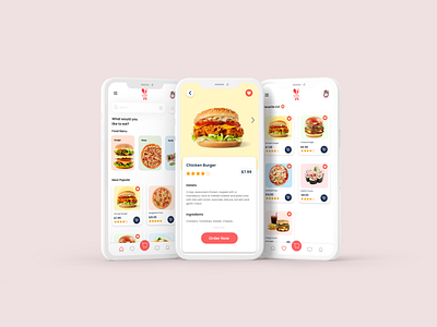 Food Delivery UI adobe xd app design food app food ui illustration mobile app ui ux xd