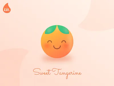 Lit - Sweet Tangerine adobe illustrator brand branding cute design dribbbleweeklywarmup emoji flat flat design fruit illustration logo minimal orange rebound tangerine ui vector warmup weeklywarmup