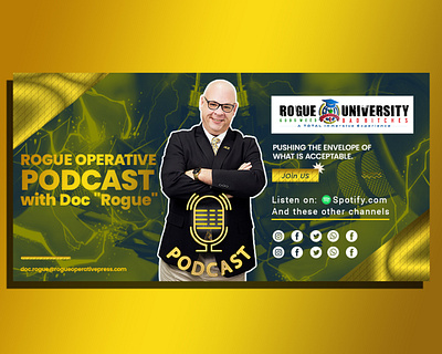 Live Podcast Banner Design banner best banner design branding business business flyer design flyer freelancer niloy graphic design illustration live logo podcast podcast banner design top banner design