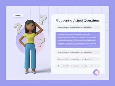 Daily UI 02: FAQ app design dailyui dailyuichallenge design faq figma graphic design purple ui uiboost uidesign uiux uiuxdesign userinterface ux uxdesign web design webapp