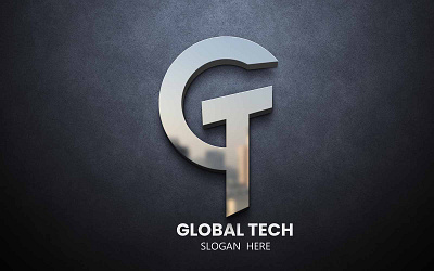 Global Tech Letter GT logo company creative global letterlogo logo software tech technology template