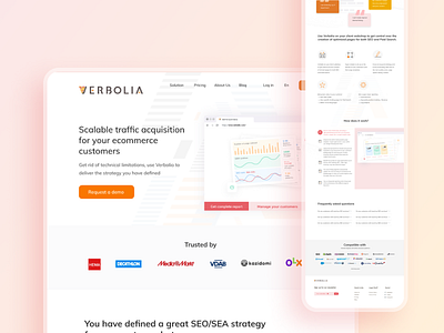 Website for Verbolia branding design designer graphic design illustration premium ui ux vector web webdesign