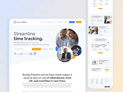 Website for Buddy Punch branding design graphic design illustration premium ui ux vector web webdesign