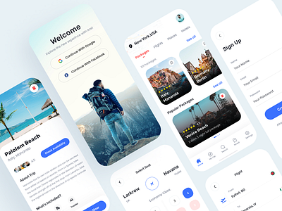 Booking App UI Kit app app design app kit app ui kit booking app booking app kit travel app travel app kit ui ux