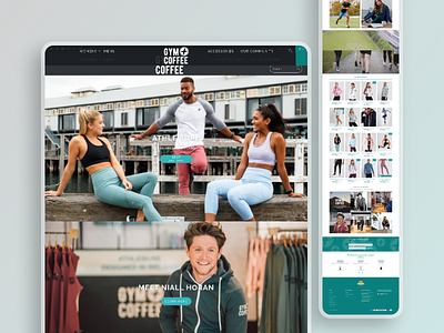 Website for Gym + Coffee branding design designer graphic design illustration premium ui ux vector web webdesign