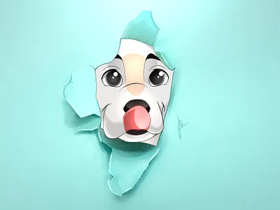 Dog Portrait art cartoon color cute design disney dog drawing graphic illustration pet portrait simple style tosca vector