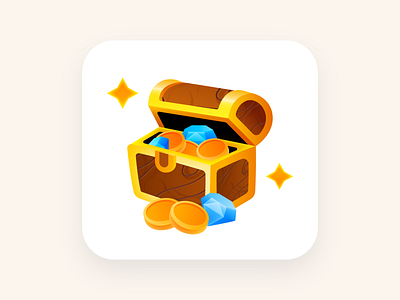 Treasure ✨ artist artwork chest conis diamond drawing game game asset game item illustration illustrator illustrator art treasure