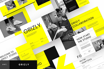 Grizly Presentation Templates clean colorful company corporate design google slides keynote modern multipurpose photography pitch deck portfolio powerpoint presentation studio template unique web design web development website