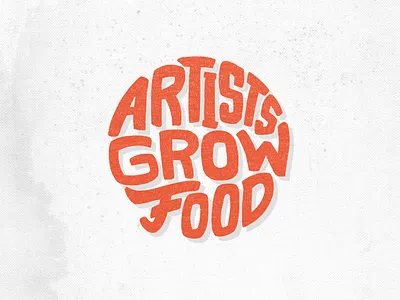 ARTISTS GROW FOOD Typography Design artists logo banner sign branding creative creative logo custom typography logo design food logo identity illustration logo logodesign logotype minimal logo design typography logo