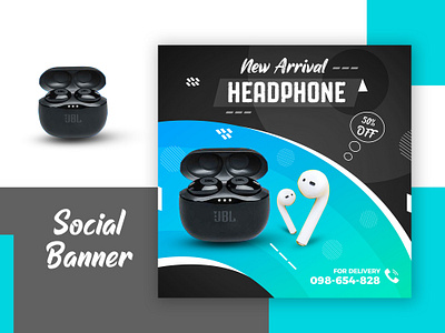 E-commerce social media banner design adverstising advertisment banner ads branding design business banner design ecommerce banner headphone headphone banner illustration instagram post leaflet logo product banner prospectus psd file social banner social media design post vector vector design