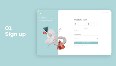 Daily UI Design Challenge | Day - 01 | Sign Up Page graphic design ui ux