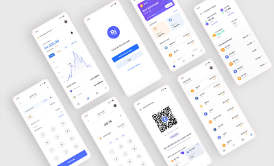 Cryptocurrency Mobile App UI 3d animation branding graphic design logo motion graphics ui