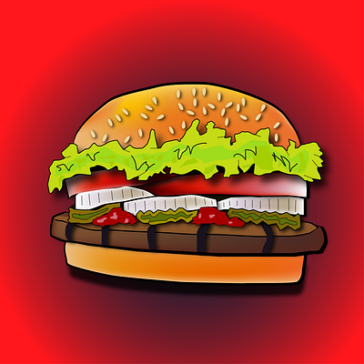 Hamburger illustration logo vector