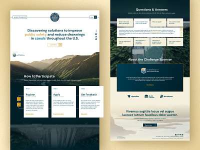 Canal Safety Challenge - Web Design bureau canal green river safety ui water web website