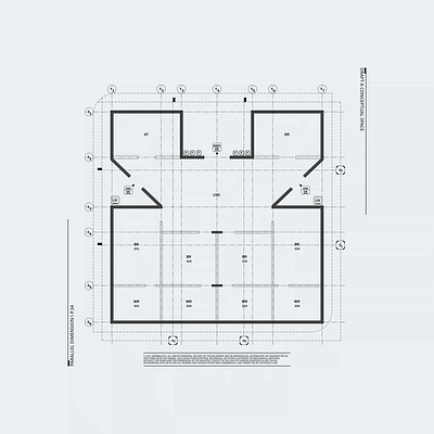 Parallel Dimension \ P.34 architecture architecture design black blueprint circle design drafting grid illustration layoutdesign lines parallel prototype square typograpgy vector