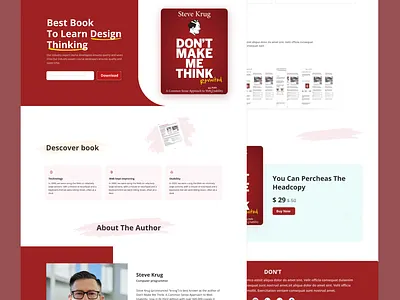 Book Landing page book landing page book page books design book landing page e book e learning page landing landing page ui ui design uiux design user interface design website