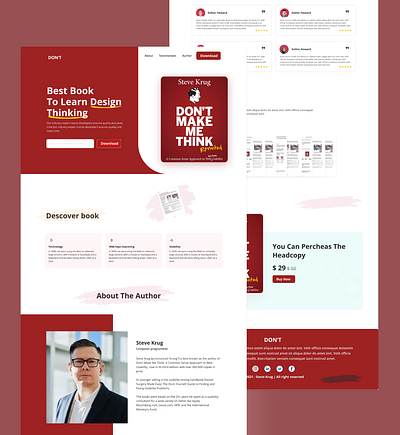 Book Landing page book landing page book page books design book landing page e book e learning page landing landing page ui ui design uiux design user interface design website